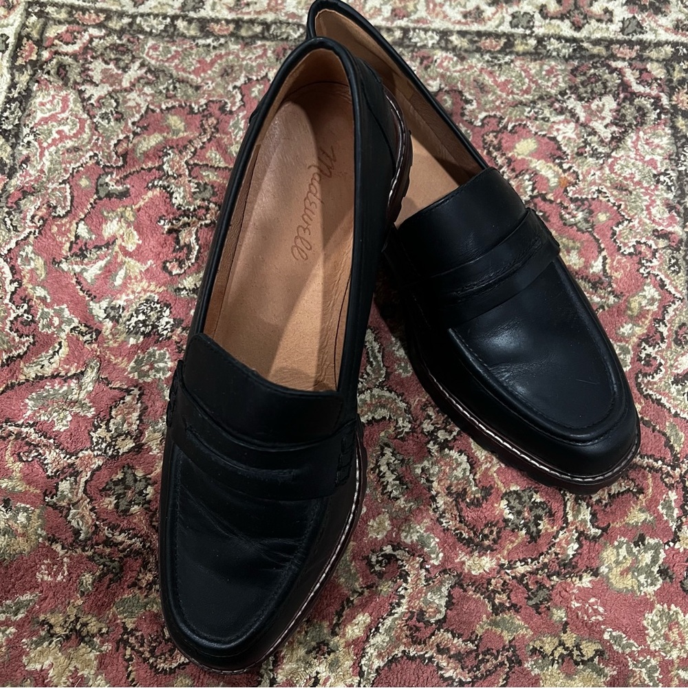 MADEWELL The Corinne Lugsole Loafers true black Women’s SIZE 9 new without box - Picture 7 of 9